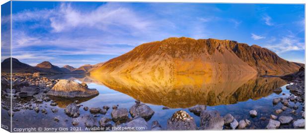 Panoramic Wast Water Canvas Print by Jonny Gios