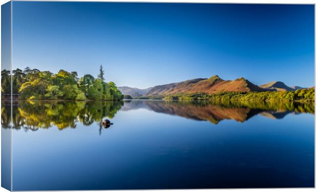 Derwentwater Reflections  Canvas Print by Jonny Gios