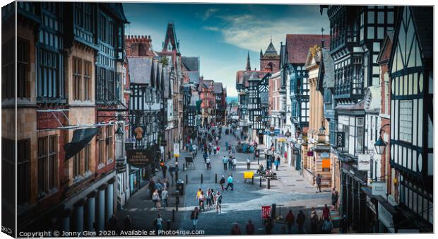 East Gate Shoppers Chester Canvas Print by Jonny Gios