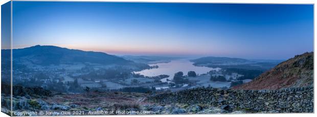 Panoramic of Windermere Canvas Print by Jonny Gios