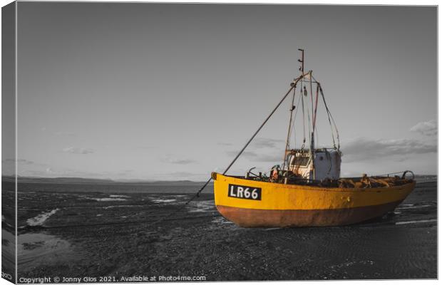 The Yellow Boat  Canvas Print by Jonny Gios