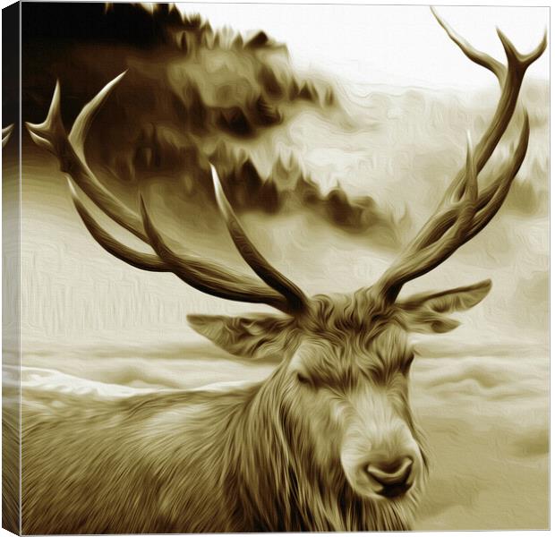 The Deer Canvas Print by Paul Robson