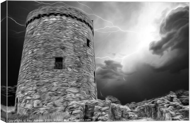 Orchardton Tower Canvas Print by Paul Robson