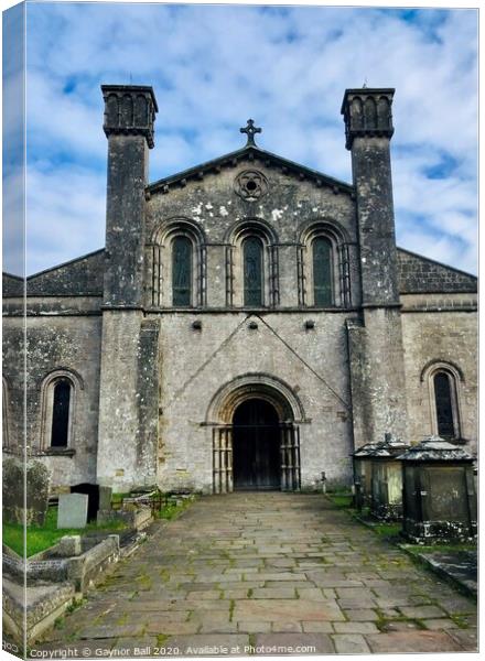 Margam Abbey Church Canvas Print by Gaynor Ball