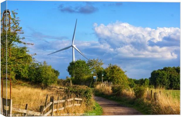 Leading walks to the Turbine. Canvas Print by 28sw photography
