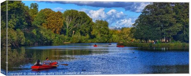 Autumn Boating - (Panorama.) Canvas Print by 28sw photography