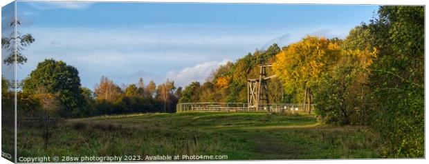 Autumn Arrivals at The Headstocks - (Panorama.) Canvas Print by 28sw photography