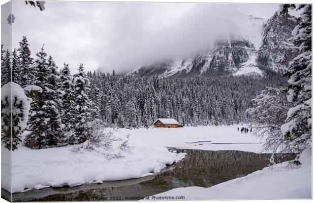 A spectacular Canadian winter landscape  Canvas Print by PhotOvation-Akshay Thaker