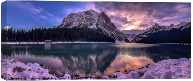 An Astonishing Golden hour landscape of Canada. Canvas Print by PhotOvation-Akshay Thaker