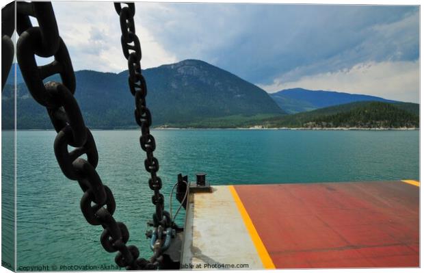 Creative composition of a dock giant chain link Canvas Print by PhotOvation-Akshay Thaker