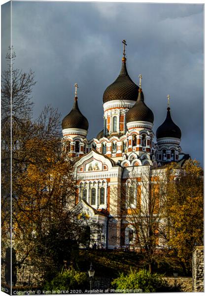 Alexander Nevsky Cathedral, Tallinn Canvas Print by Ken le Grice