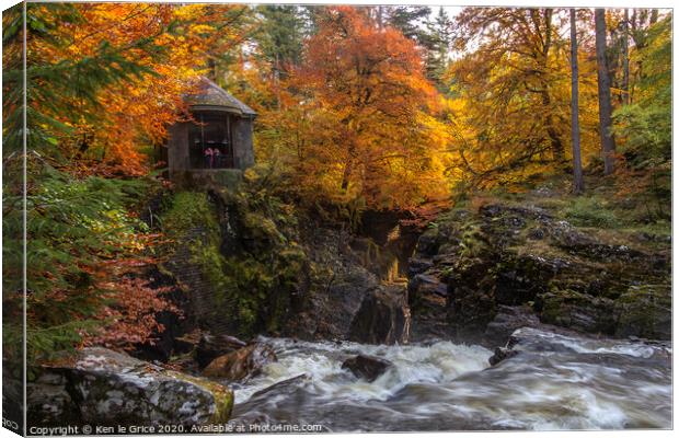 Ossians Hall, Dunkeld, Scotland Canvas Print by Ken le Grice