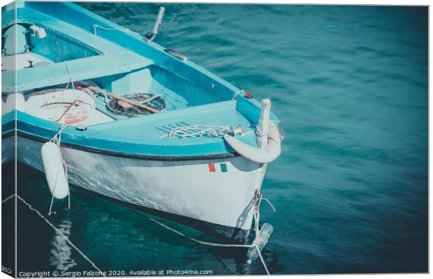 Fishermen boat, Otranto, Italy Canvas Print by Sergio Falzone