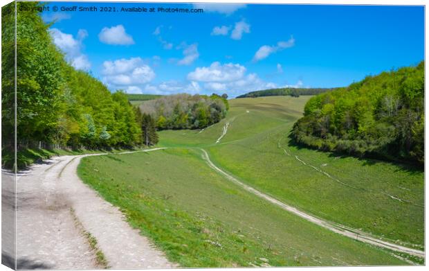 Monarchs Way in South Downs National Park Canvas Print by Geoff Smith