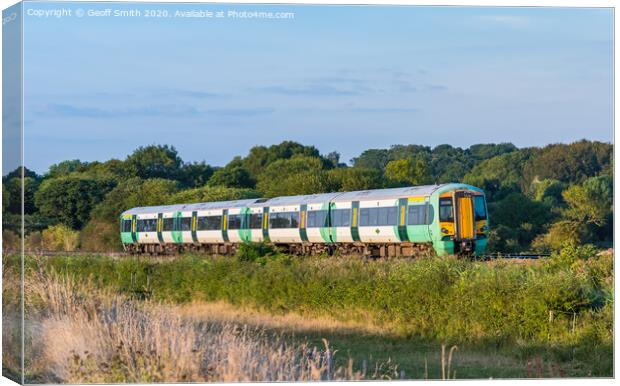 Southern Train in South Downs Canvas Print by Geoff Smith