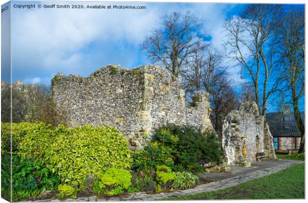 Blackfriars Dominican Friary Ruins in Arundel Canvas Print by Geoff Smith