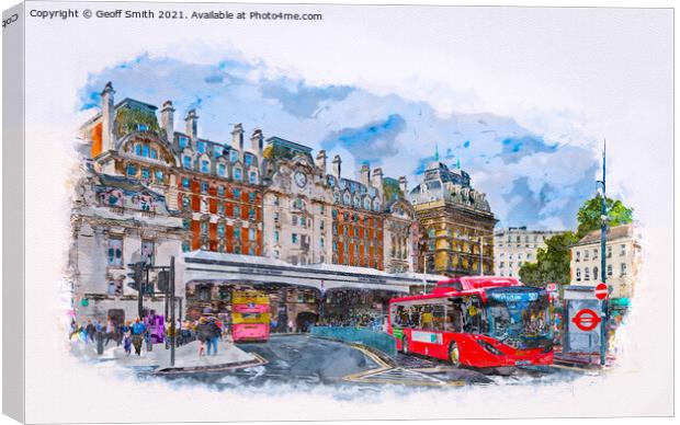 Victoria Train Station in London Canvas Print by Geoff Smith
