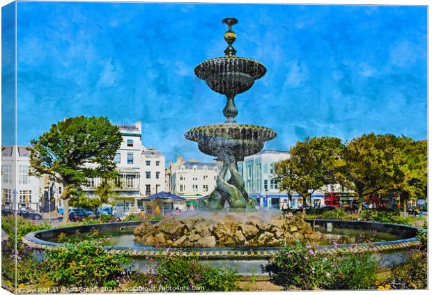 Victoria Fountain, Steine Gardens, Brighton Canvas Print by Geoff Smith