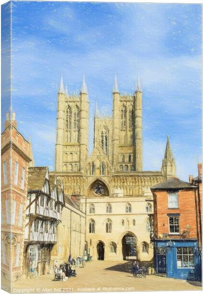 Lincoln Cathedral Canvas Print by Allan Bell