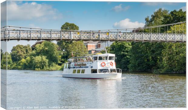 Lady Diana pleasure cruiser on river Dee Canvas Print by Allan Bell