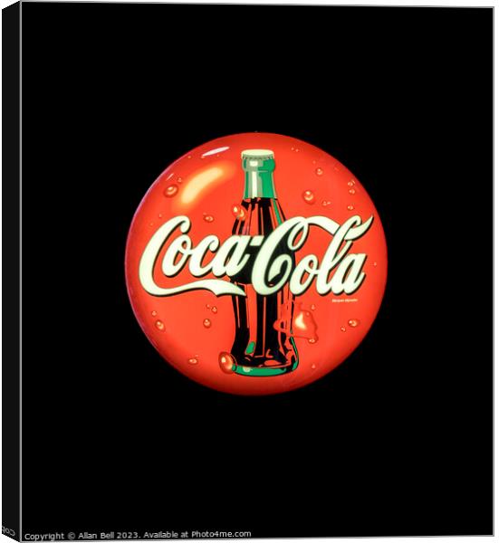 Old Coca-Cola advertising sign. Canvas Print by Allan Bell
