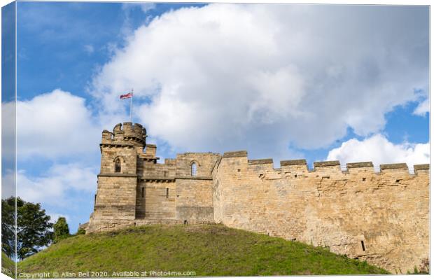 Lincoln castle observation tower and walls Canvas Print by Allan Bell