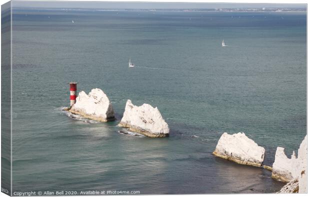 Needles Lighthouse Isle of Wight Canvas Print by Allan Bell