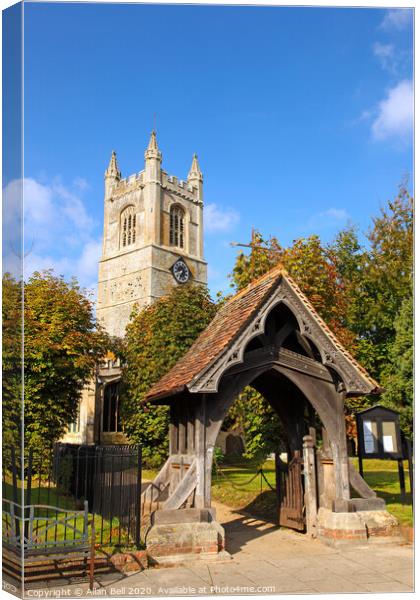 St. Michael and All Angels Church Lambourn Oxford Canvas Print by Allan Bell