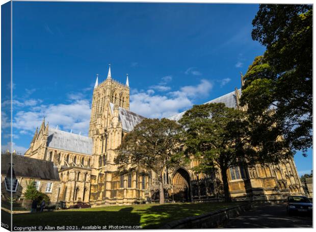 Lincoln Cathedral from South side Minster Yard Canvas Print by Allan Bell