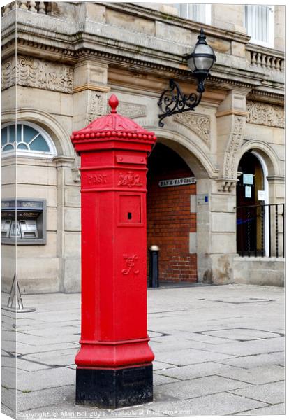Victorian Letter box Stafford Canvas Print by Allan Bell