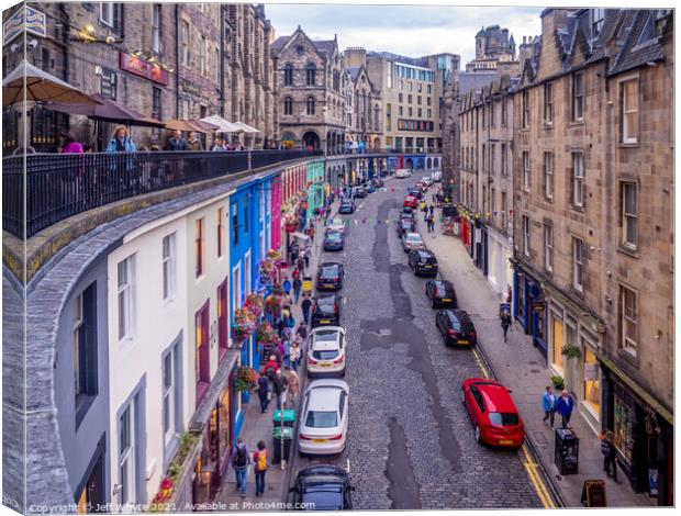 Looking up Victoria Street  Canvas Print by Jeff Whyte