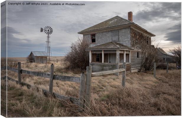 Abandoned Homestead Canvas Print by Jeff Whyte