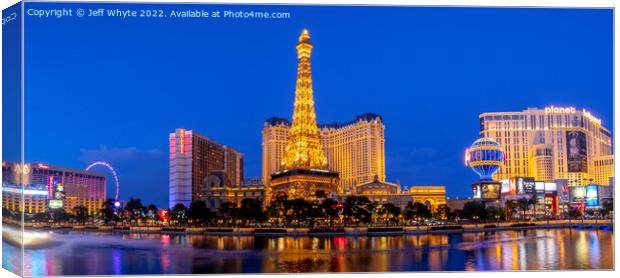 Paris Resort, Las Vegas Canvas Print by Jeff Whyte