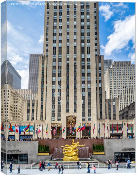 Rockefeller Center in New York Canvas Print by Jeff Whyte