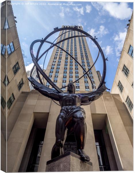 Rockefeller Center in New York Canvas Print by Jeff Whyte