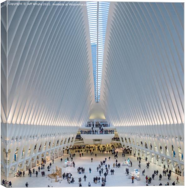 Interior of the Oculus Canvas Print by Jeff Whyte
