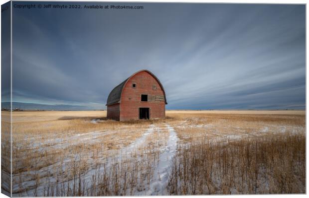 Abandoned farm buildings Canvas Print by Jeff Whyte