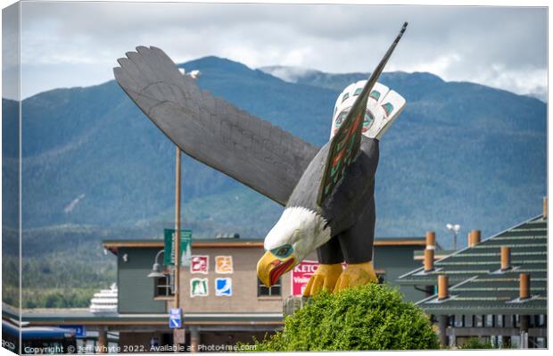 Eagle Totem, Alaska Canvas Print by Jeff Whyte
