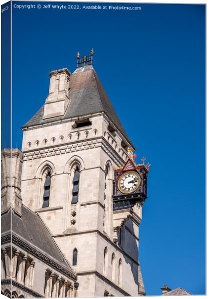 Clock on Fleet Street Canvas Print by Jeff Whyte