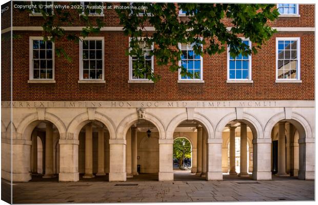 Temple Church in the City of London Canvas Print by Jeff Whyte