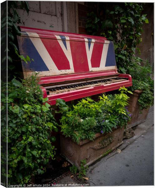 Union Jack Piano Canvas Print by Jeff Whyte