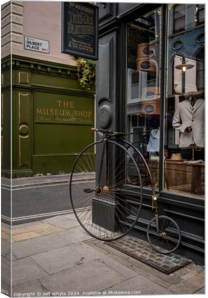 Antique bicycle, London Canvas Print by Jeff Whyte