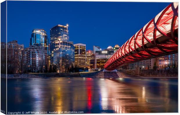 Calgary Skyline Canvas Print by Jeff Whyte