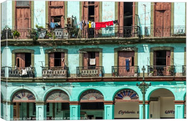 Havana Balconies Canvas Print by Jeff Whyte