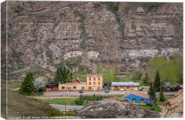 Rosedeer Hotel Canvas Print by Jeff Whyte