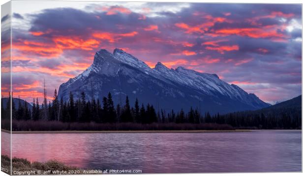 Banff Sunrise Canvas Print by Jeff Whyte