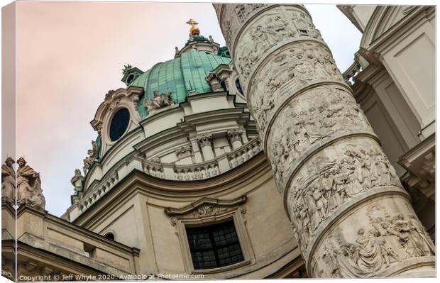 Facade of the Karlskirche  Canvas Print by Jeff Whyte