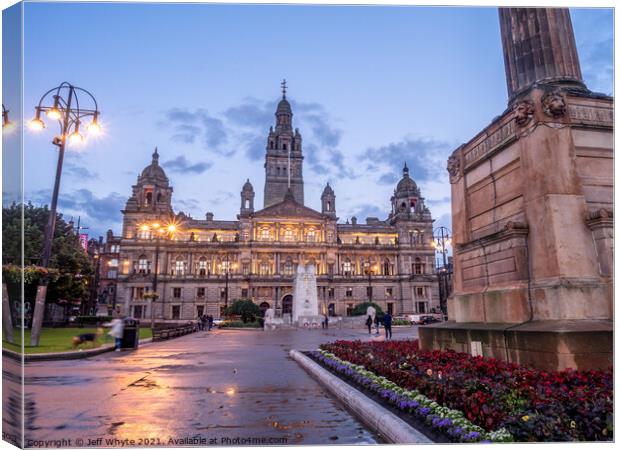 Glasgow City Chambers Canvas Print by Jeff Whyte