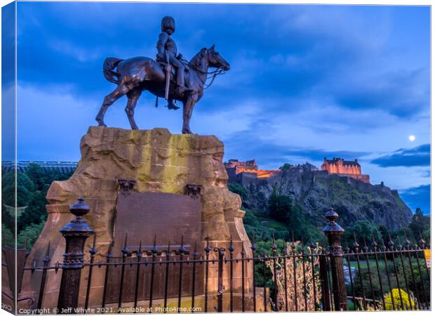 Royal Scots Greys Monument Canvas Print by Jeff Whyte