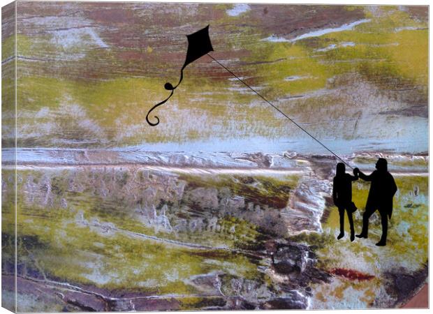 Flying A Kite Canvas Print by Robert Fennah